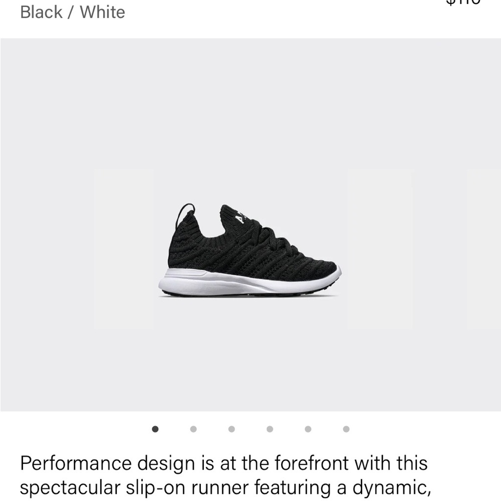 APL Black and White Sneakers with Cushioned Sole